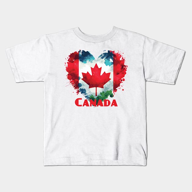 Love Canada Kids T-Shirt by Heartsake